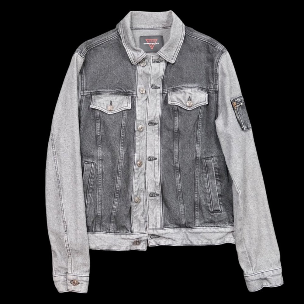 GUESS x Midnight Studios by Shane Gonzalez Patchwork Denim Jacket